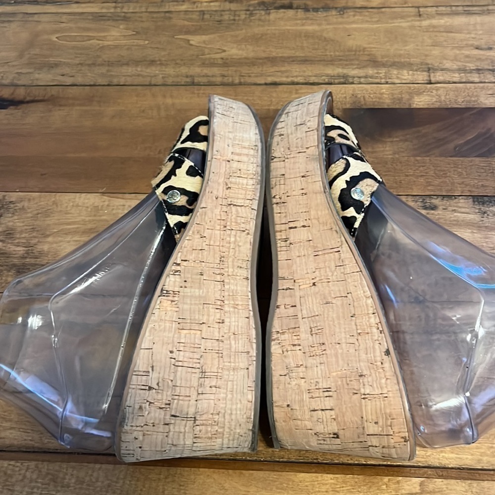 SAM Edelman sandals, leopard pattern, platform sl… - image 6